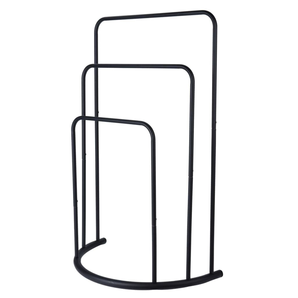 Bathroom Solutions Κρεμάστρα για Πετσέτες Μαύρη 49,5x75 εκ. Μεταλλική