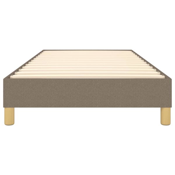 vidaXL Σκελετός Κρεβατιού Χωρίς Στρώμα Taupe 90x190 εκ. Υφασμάτινο