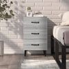 vidaXL Κομοδίνο Γκρι Sonoma 40 x 40 x 66 εκ. από Επεξεργασμένο Ξύλο