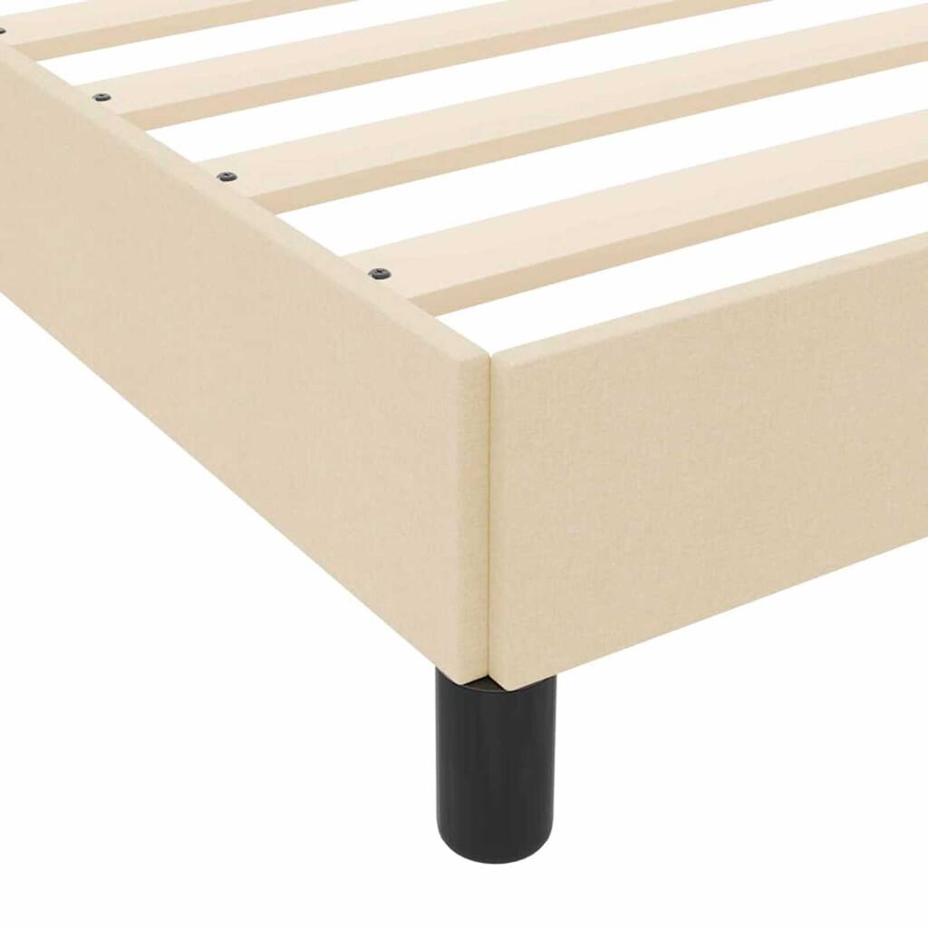 vidaXL Κρεβάτι με ελατήρια Άλλο Κρεμ 180 x 200 cm ύφασμα