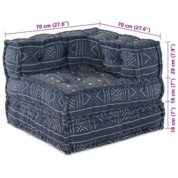 vidaXL Μαξιλάρι 3 pcs Μπλε 70 x 70 x 54 εκ Πολυεστέρας
