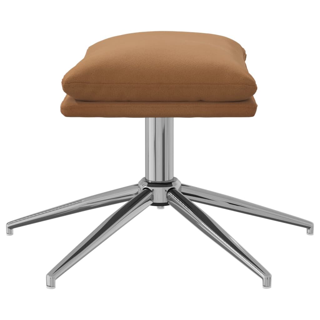 vidaXL Υποπόδιο Taupe 60x60x35 εκ. από Ύφασμα Μικροϊνών