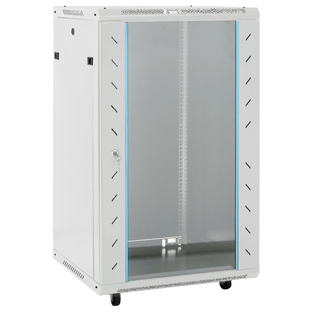 vidaXL Καμπίνα Δικτύου 18U 19" IP20 Μαύρη 60x60x100 εκ.