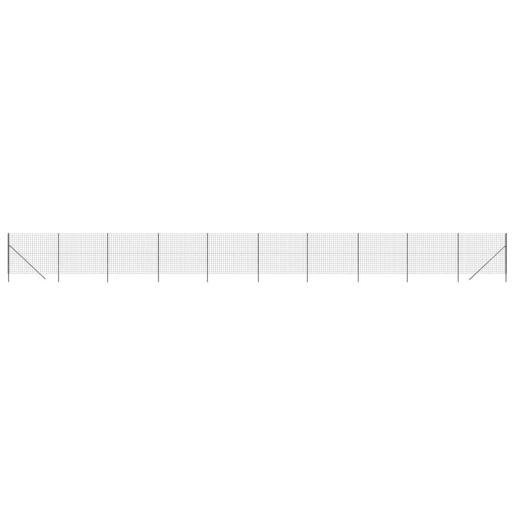 vidaXL Συρματόπλεγμα Περίφραξης Ανθρακί 1,6x25 μ. Γαλβανισμένο Ατσάλι
