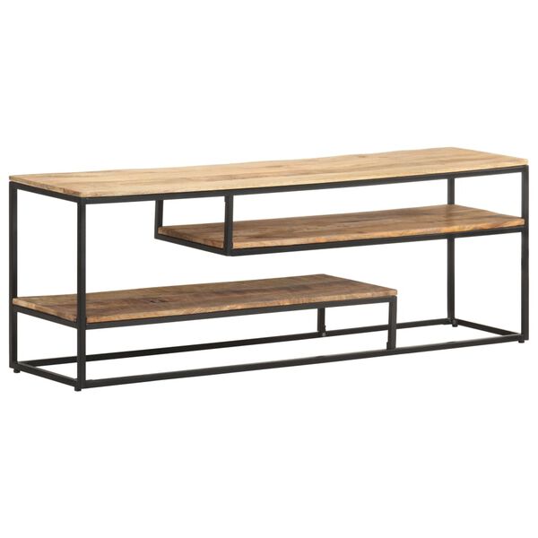 vidaXL Έπιπλο Τηλεόρασης 130 x 30 x 45 εκ. από Ακατέργαστο Ξύλο Μάνγκο
