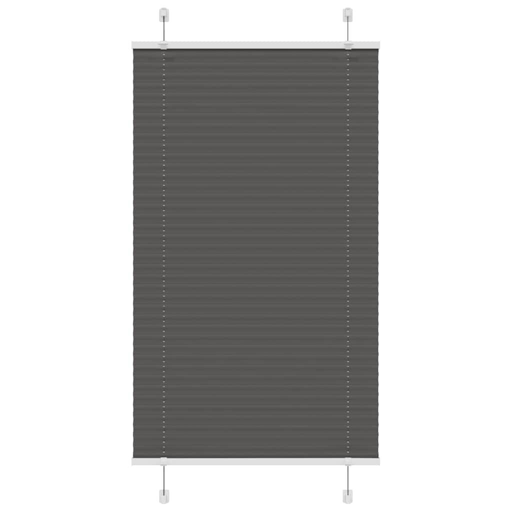 vidaXL Πλισέ περσίδα Μαύρο 75x150 cm Πλάτος υφάσματος 74,4 cm