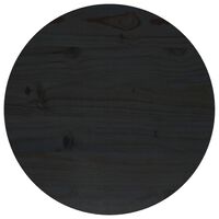vidaXL Επιφάνεια Τραπεζιού Μαύρη Ø40 x 2,5 εκ. από Μασίφ Ξύλο Πεύκου
