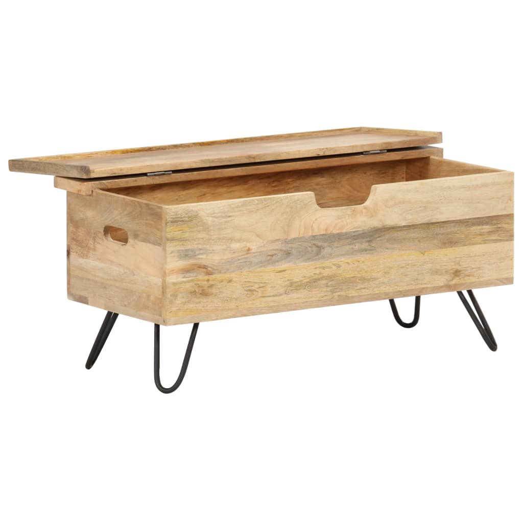 vidaXL Μπαούλο 90 x 40 x 45 εκ. από Μασίφ Ξύλο Μάνγκο