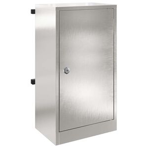 vidaXL γραμματοκιβώτιο Μαύρο 30 x 23 x 55 εκ. Ανοξείδωτο ατσάλι