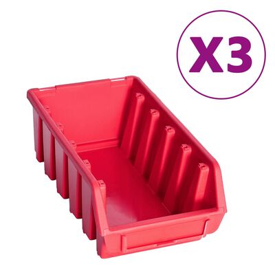 vidaXL Σκαφάκια Αποθήκευσης Σετ 34 τεμ. Κόκκινα/Μαύρα με Πάνελ Τοίχου