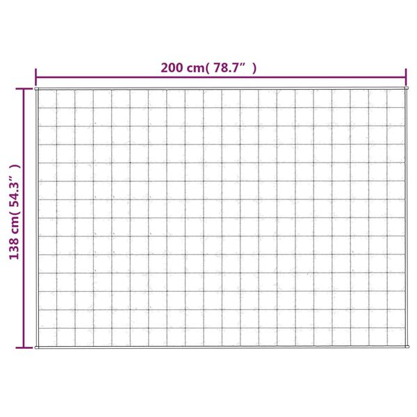 vidaXL Κουβέρτα Βαρύτητας Γκρι 138 x 200 εκ. 10 κ. Υφασμάτινη