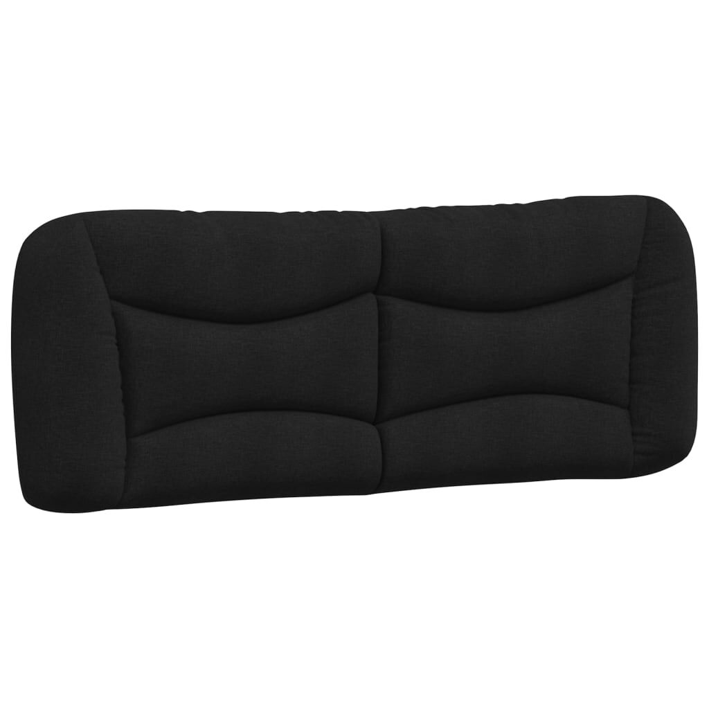 vidaXL Κρεβάτι με Στρώμα Μαύρο 140x200 εκ. Υφασμάτινο