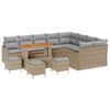 vidaXL Σετ Καναπέ Κήπου 13 pcs Μπεζ συνθετικό ρατάν