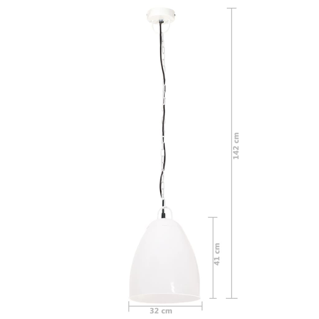 vidaXL Φωτιστικό Industrial Στρογγυλό 25 W Λευκό 32 εκ. Ε27