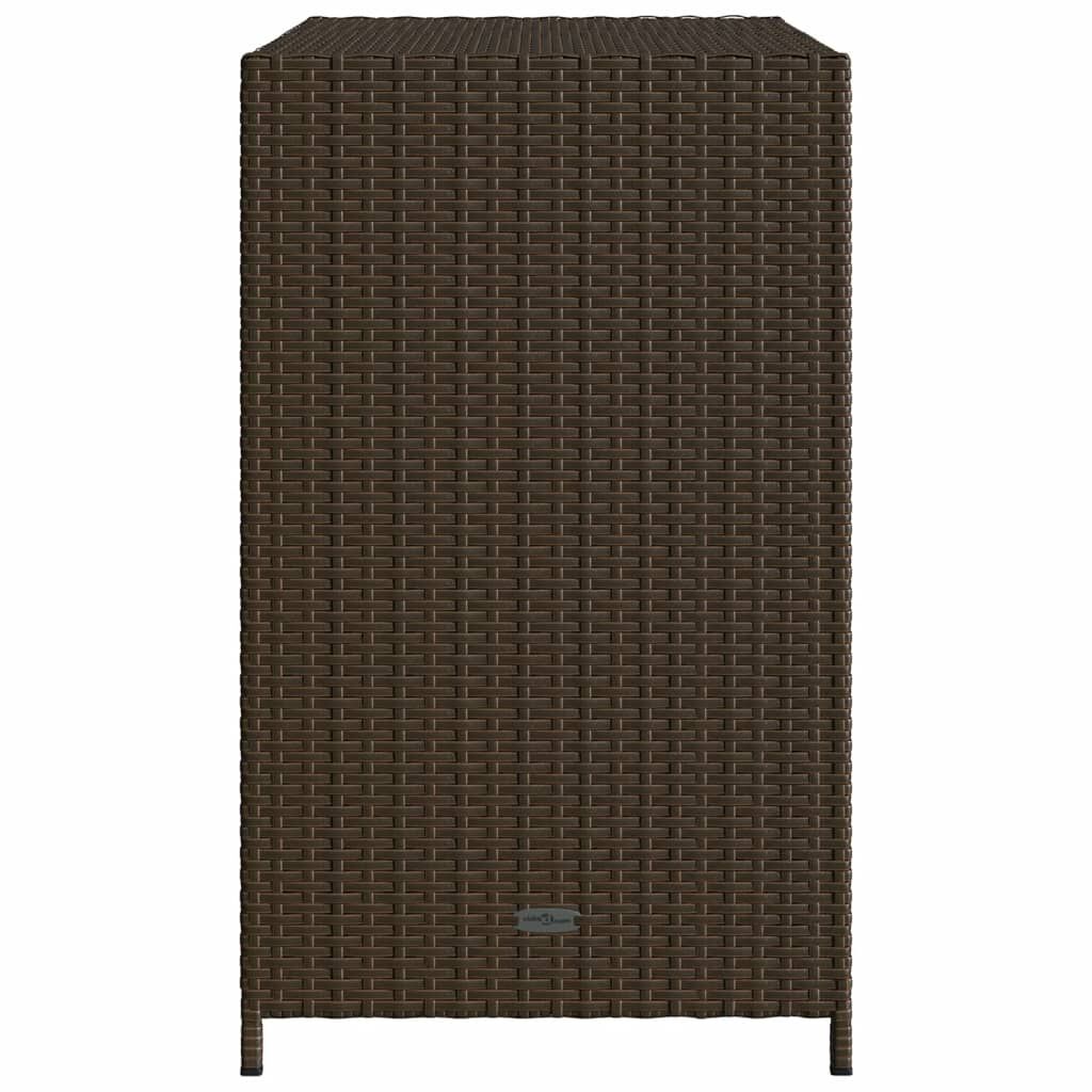 vidaXL Ντουλάπι Αποθήκευσης Κήπου Καφέ 83x45x76 εκ. Συνθετικό Ρατάν