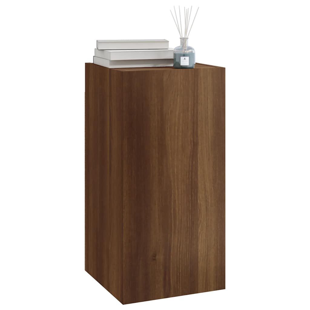 vidaXL Έπιπλα Τηλεόρασης 2 τεμ. Καφέ Δρυς 30,5x30x36 εκ. Επεξ. Ξύλο
