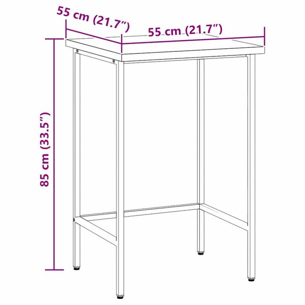 vidaXL Πάγκος Εργασίας Γκρι 50 x 55 x 85 εκ.