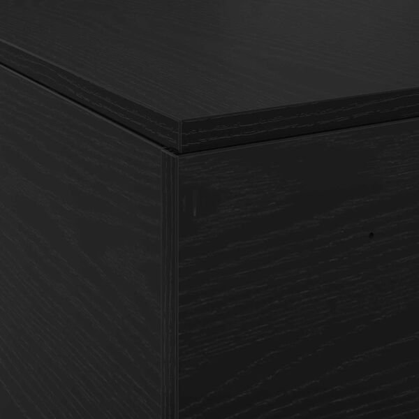 vidaXL Κρεβάτι αποθήκευσης μαύρο δρύινο 120x190 cm