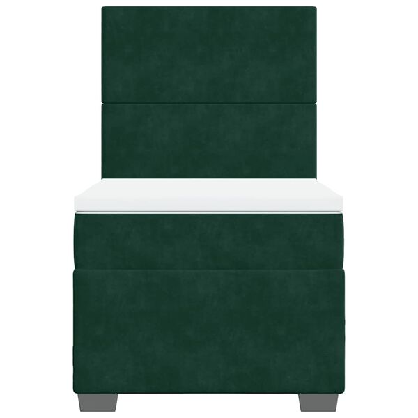 vidaXL &Kappa;&rho;&epsilon;&beta;ά&tau;&iota; Boxspring &mu;&epsilon; &Sigma;&tau;&rho;ώ&mu;&alpha; &Sigma;&kappa;&omicron;ύ&rho;&omicron; &Pi;&rho;ά&sigma;&iota;&nu;&omicron; 90x190 &epsilon;&kappa;. &Beta;&epsilon;&lambda;&omicron;ύ&delta;&iota;&nu;&omicron;