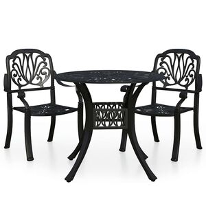 vidaXL &Sigma;&epsilon;&tau; &Epsilon;&pi;ί&pi;&lambda;&omega;&nu; Bistro 3 &Tau;&epsilon;&mu;&alpha;&chi;ί&omega;&nu; &Mu;&alpha;ύ&rho;&omicron; &alpha;&pi;ό &Chi;&upsilon;&tau;ό &Alpha;&lambda;&omicron;&upsilon;&mu;ί&nu;&iota;&omicron;