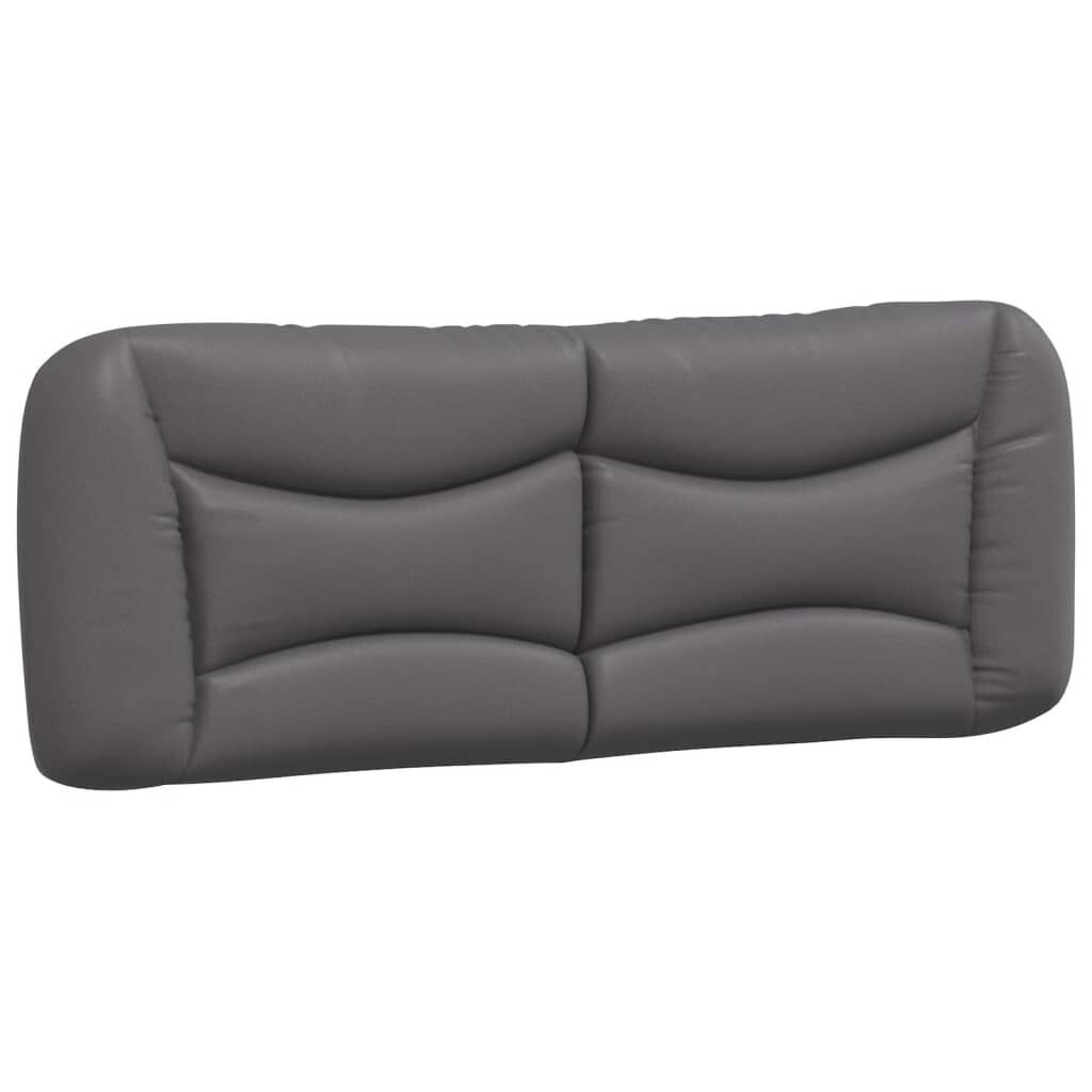 vidaXL Κρεβάτι με Στρώμα Γκρι 120x200 εκ. από Συνθετικό Δέρμα