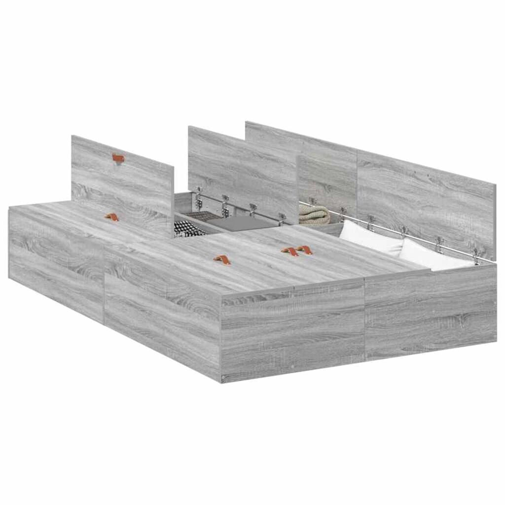 vidaXL Σκελετός Κρεβατιού Γκρι sonoma 190 x 120 x 31.5 εκ.