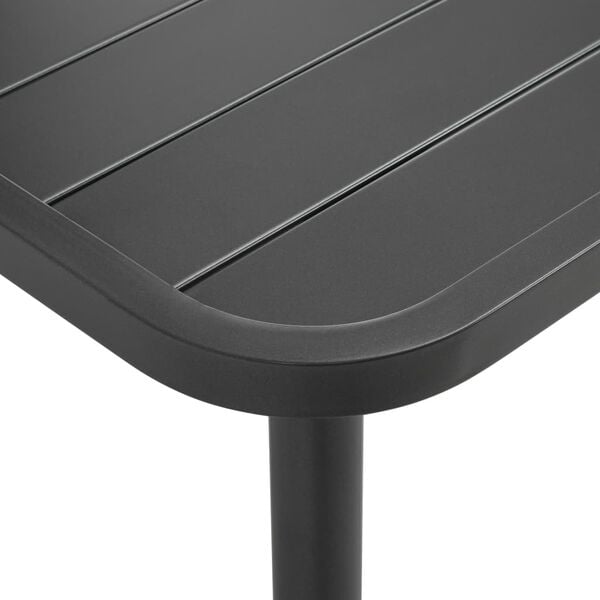 vidaXL Τραπέζι Κήπου Σκούρο Γκρι 80 x 80 x 72 εκ. Ατσάλινο