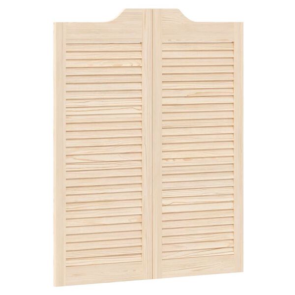 vidaXL Swing Doors Louvred Design 1-Pair 100x80 cm &mu;&alpha;&sigma;ί&phi; &xi;ύ&lambda;&omicron; &pi;&epsilon;ύ&kappa;&omicron;