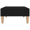 vidaXL Καναπές Κρεβάτι Διθέσιος με Υποπόδιο Μαύρο Υφασμάτινος