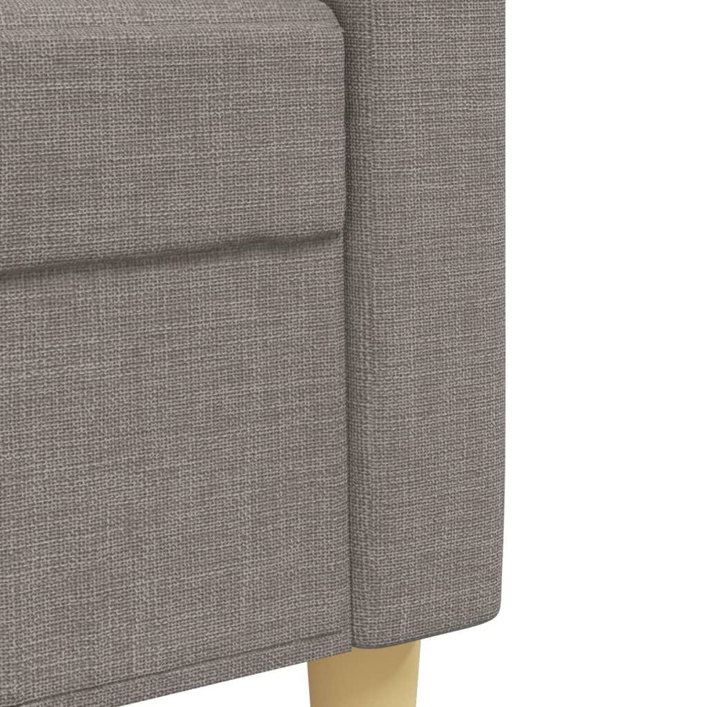 vidaXL Σαλόνι Σετ 4 Τεμαχίων Taupe Ύφασμα + Μαξιλάρια/Υποπόδιο