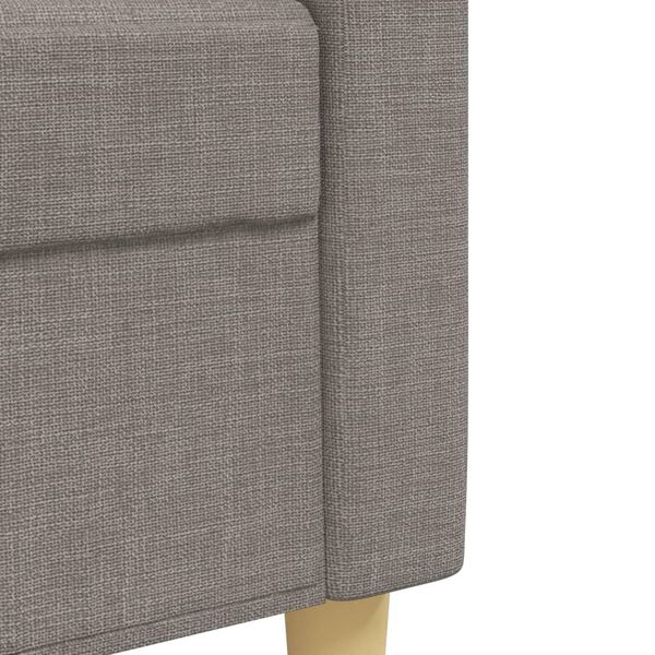 vidaXL Σαλόνι Σετ 4 Τεμαχίων Taupe Ύφασμα + Μαξιλάρια/Υποπόδιο