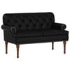 vidaXL Love seat &mu;&epsilon; &kappa;&omicron;&upsilon;&mu;&pi;&iota;ά &Mu;&alpha;ύ&rho;&omicron; 120 x 65 x 77 &epsilon;&kappa; &Tau;&epsilon;&chi;&nu;&eta;&tau;ό &Delta;έ&rho;&mu;&alpha;