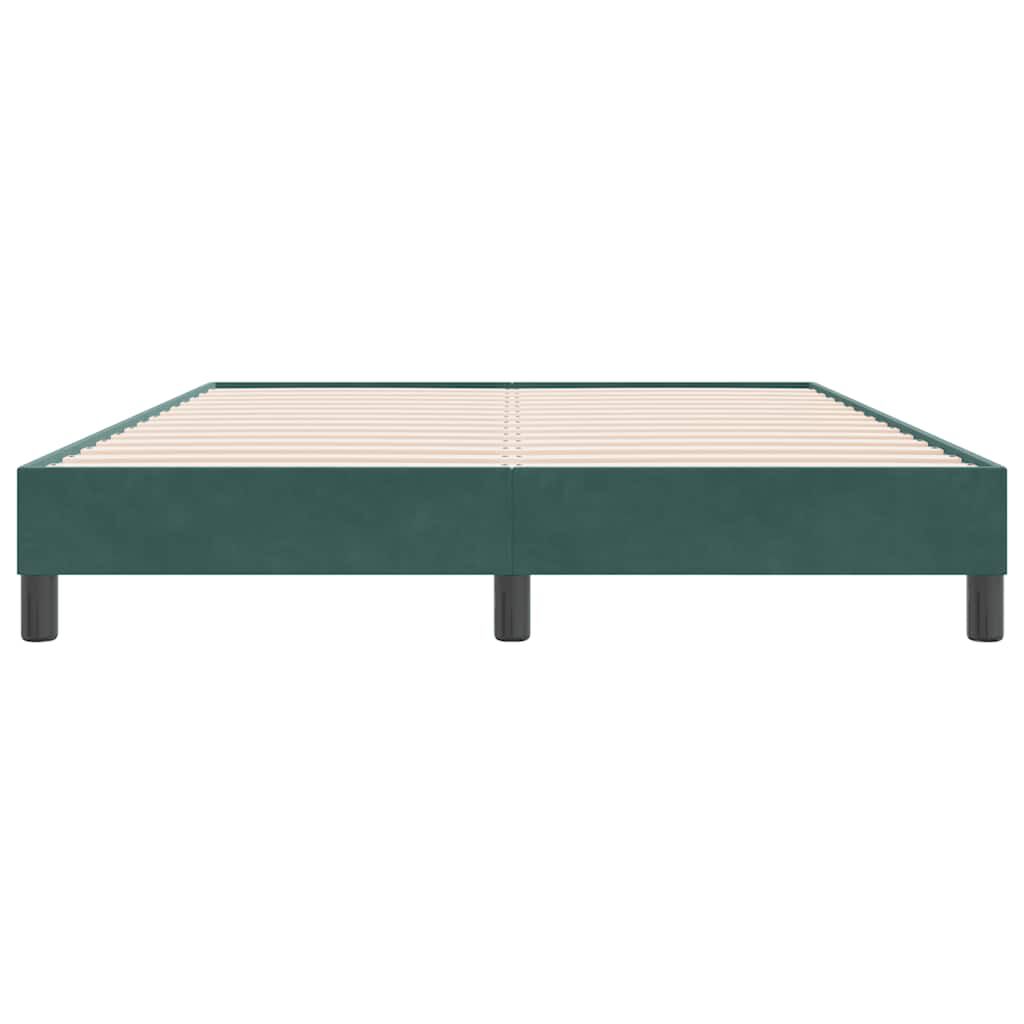 vidaXL Box Spring κρεβάτι χωρίς στρώμα σκούρο πράσινο 160x220cm