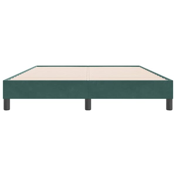 vidaXL Box Spring κρεβάτι χωρίς στρώμα σκούρο πράσινο 160x220cm