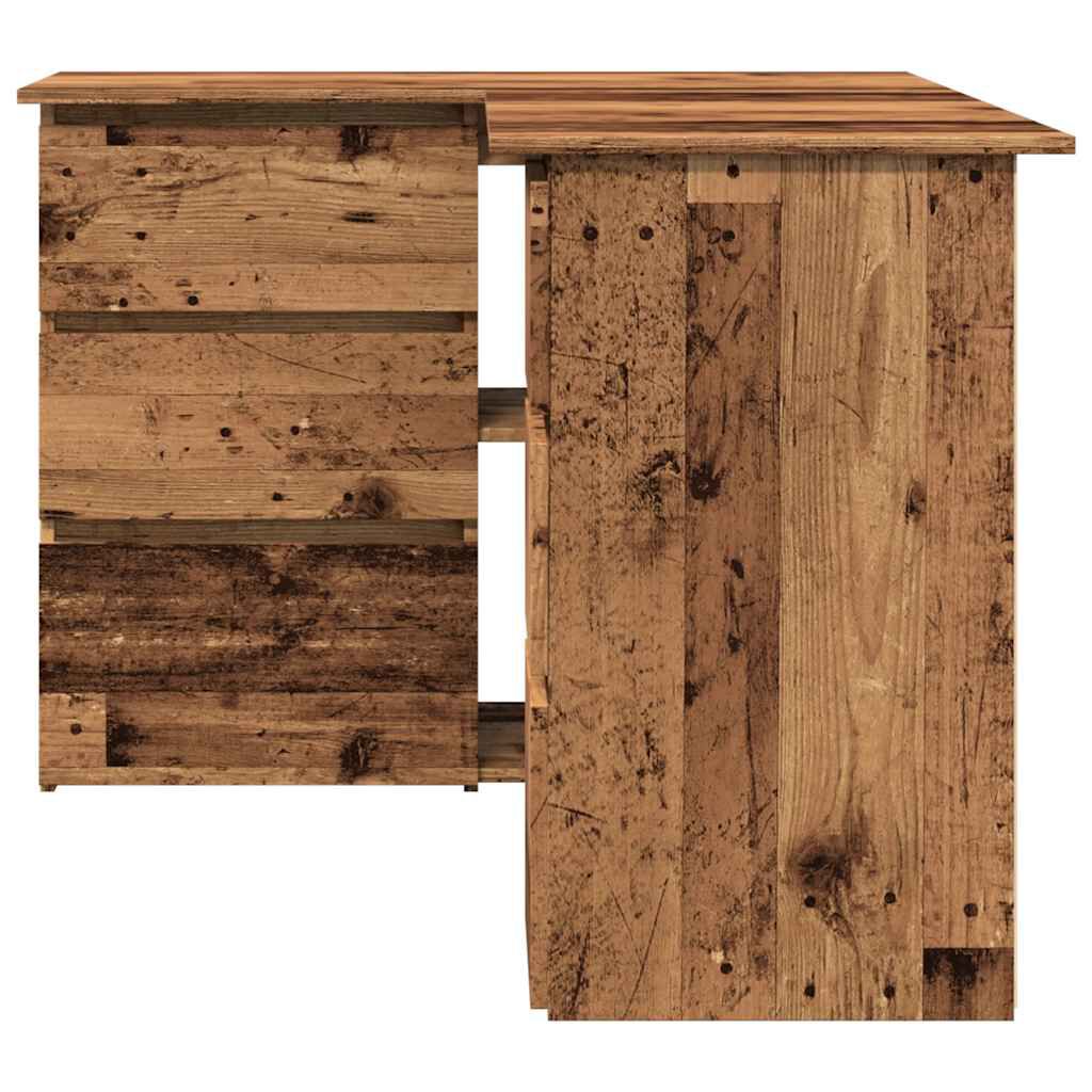Γωνιακό γραφείο vidaXL Παλιό ξύλο 145x100x76 cm Κατασκευασμένο ξύλο