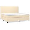 vidaXL &Kappa;&rho;&epsilon;&beta;ά&tau;&iota; Boxspring &mu;&epsilon; &Sigma;&tau;&rho;ώ&mu;&alpha; &Kappa;&rho;&epsilon;&mu; 200x200 &epsilon;&kappa;. &Upsilon;&phi;&alpha;&sigma;&mu;ά&tau;&iota;&nu;&omicron;