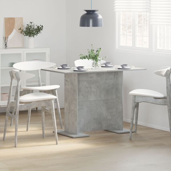 vidaXL Τραπεζαρία Γκρι του Σκυροδέματος 110x60x75 εκ. από Επεξ. Ξύλο