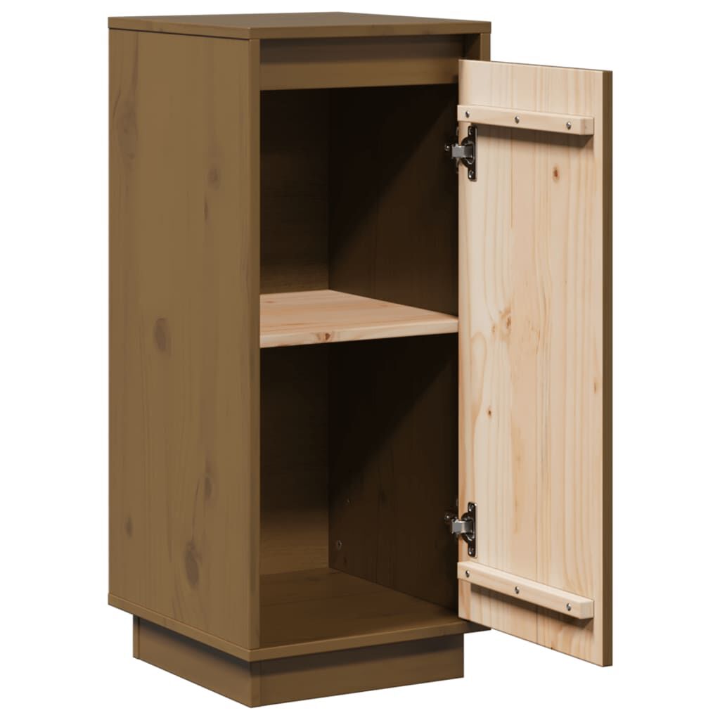 vidaXL Ντουλάπια 2 τεμ. Καφέ Μελί 31,5x34x75 εκ. από Μασίφ Ξύλο Πεύκου