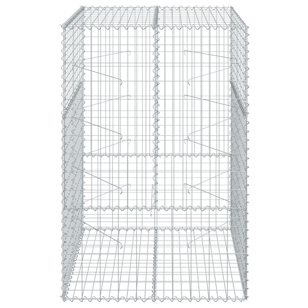 vidaXL Συρματοκιβώτιο με Κάλυμμα 100x100x150εκ από Γαλβανισμένο Χάλυβα