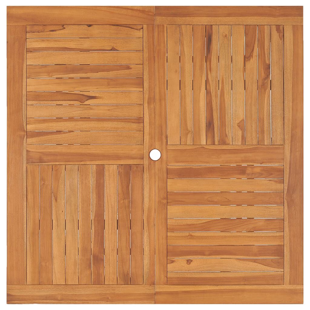 vidaXL Τραπεζαρία Κήπου 110 x 110 x 75 εκ. από Μασίφ Ξύλο Teak