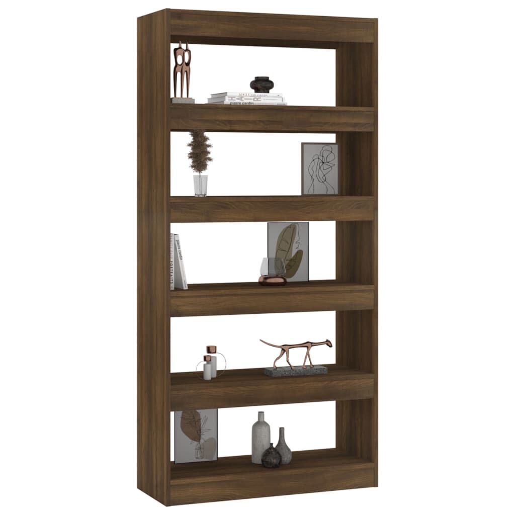 vidaXL Βιβλιοθήκη/Διαχωρισ. Χώρου Sonoma Δρυς 80x30x135 εκ. Επεξ. Ξύλο