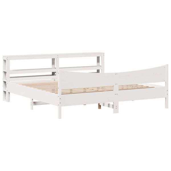 vidaXL Πλαίσιο Κρεβατιού με Κεφαλάρι 180x200 εκ. από Μασίφ Ξύλο Πεύκου