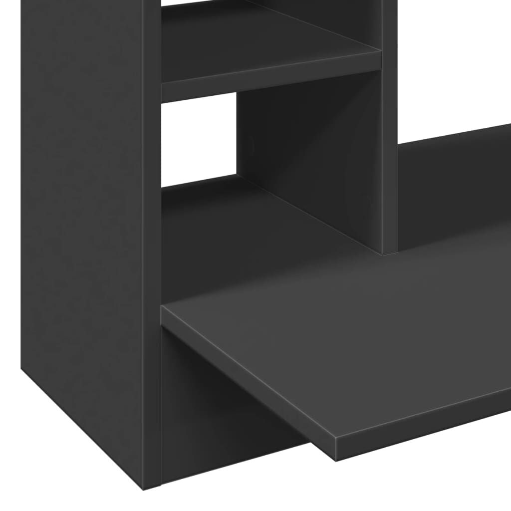 vidaXL Γραφείο Τοίχου Μαύρο 105x48x75 εκ. από Επεξεργασμένο Ξύλο