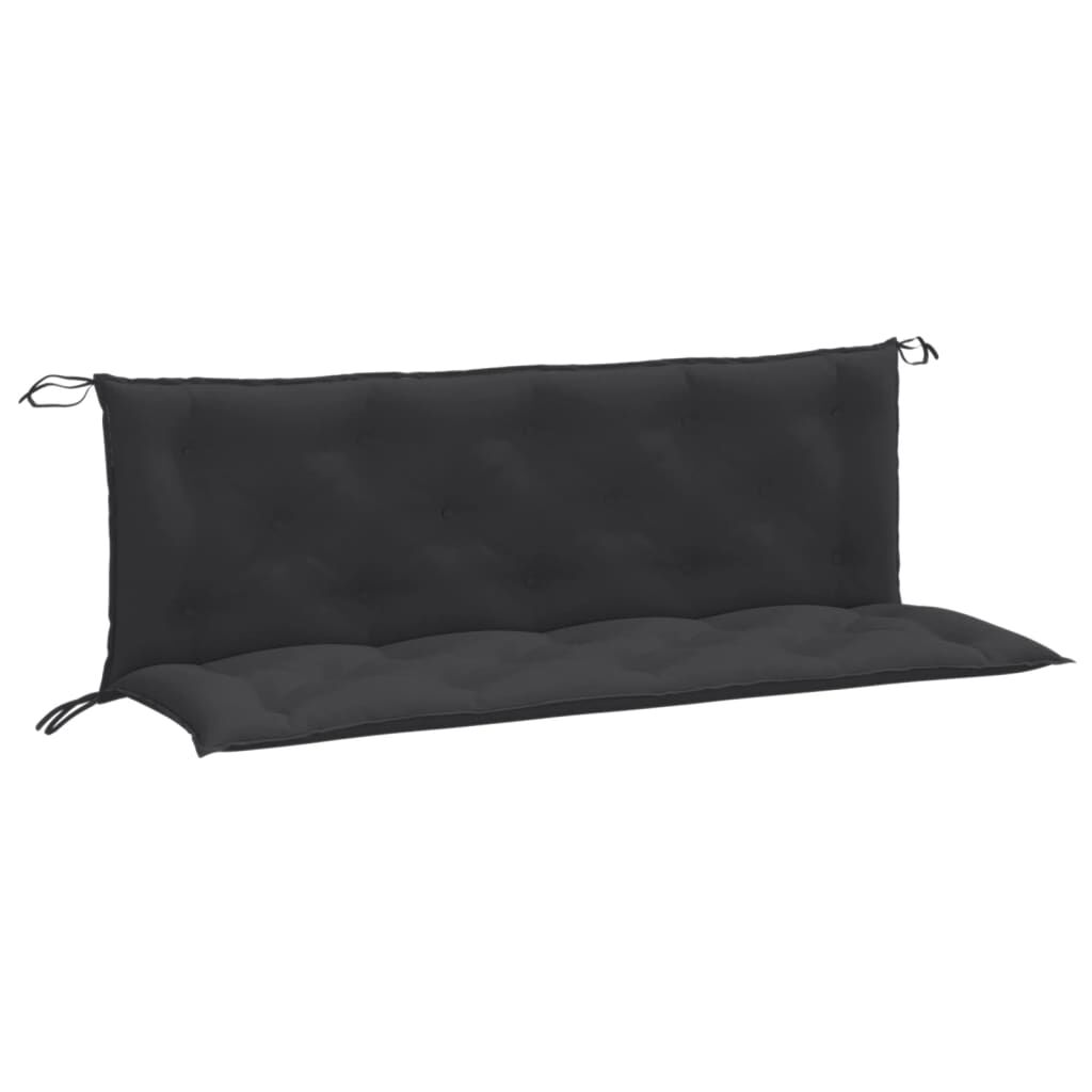 vidaXL Μαξιλάρι Πάγκου Κήπου Ανθρακί Μελανζέ 150x50x7 εκ. Ύφασμα