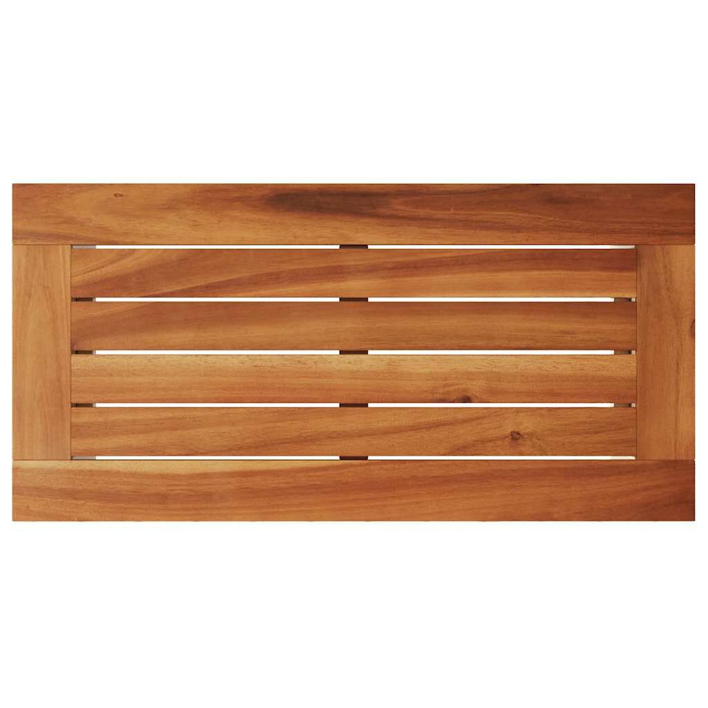 vidaXL Τραπέζι Κήπου με Ξύλινη Επιφάνεια Μπεζ 58x27,5x55εκ Συνθ Ρατάν