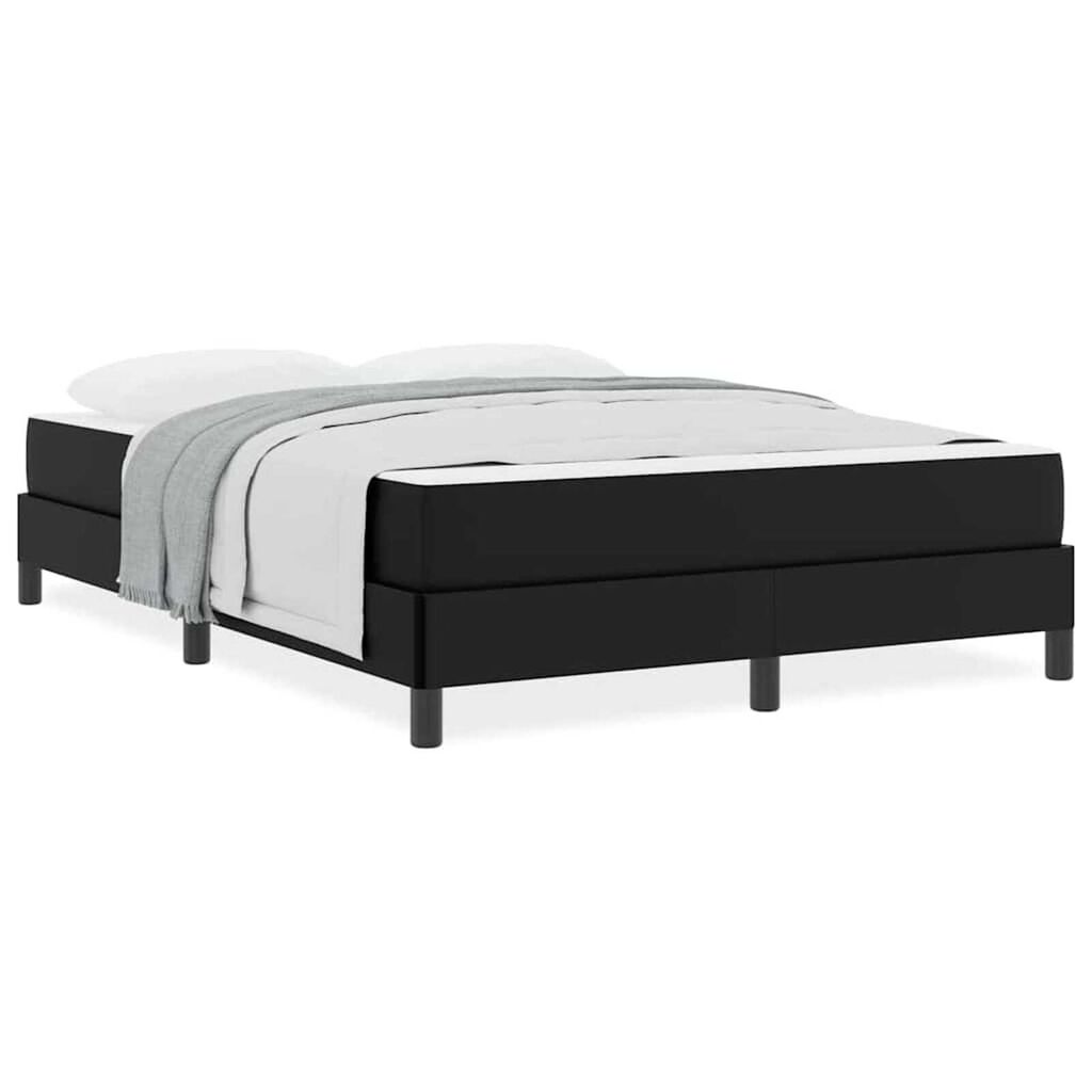 vidaXL Κρεβάτι Άλλο Μαύρο 140 x 190 cm Τεχνητό δέρμα