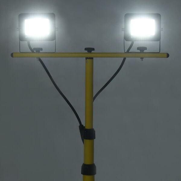 vidaXL Προβολέας LED με Τρίποδο Ψυχρό Λευκό 2 x 30 W