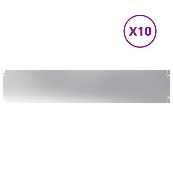 vidaXL Περιφράξεις γκαζόν 10 τεμάχια 20x103 cm από γαλβανισμένο χάλυβα