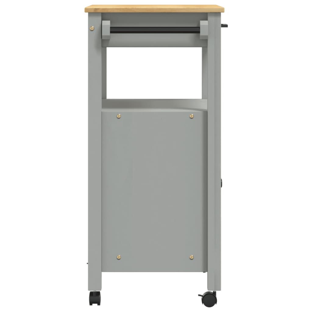 vidaXL Τρόλεϊ Κουζίνας MONZA 60x40x90 εκ. από Μασίφ Ξύλο Πεύκου