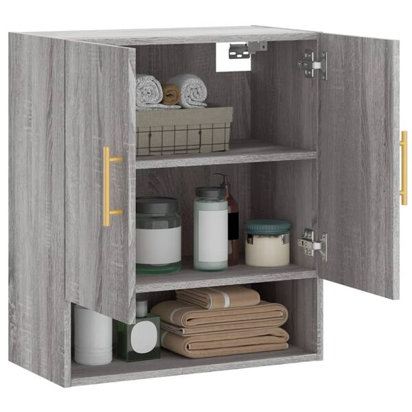 vidaXL Ντουλάπι Τοίχου Γκρι Sonoma 60 x 31 x 70 εκ. από Επεξεργ. Ξύλο